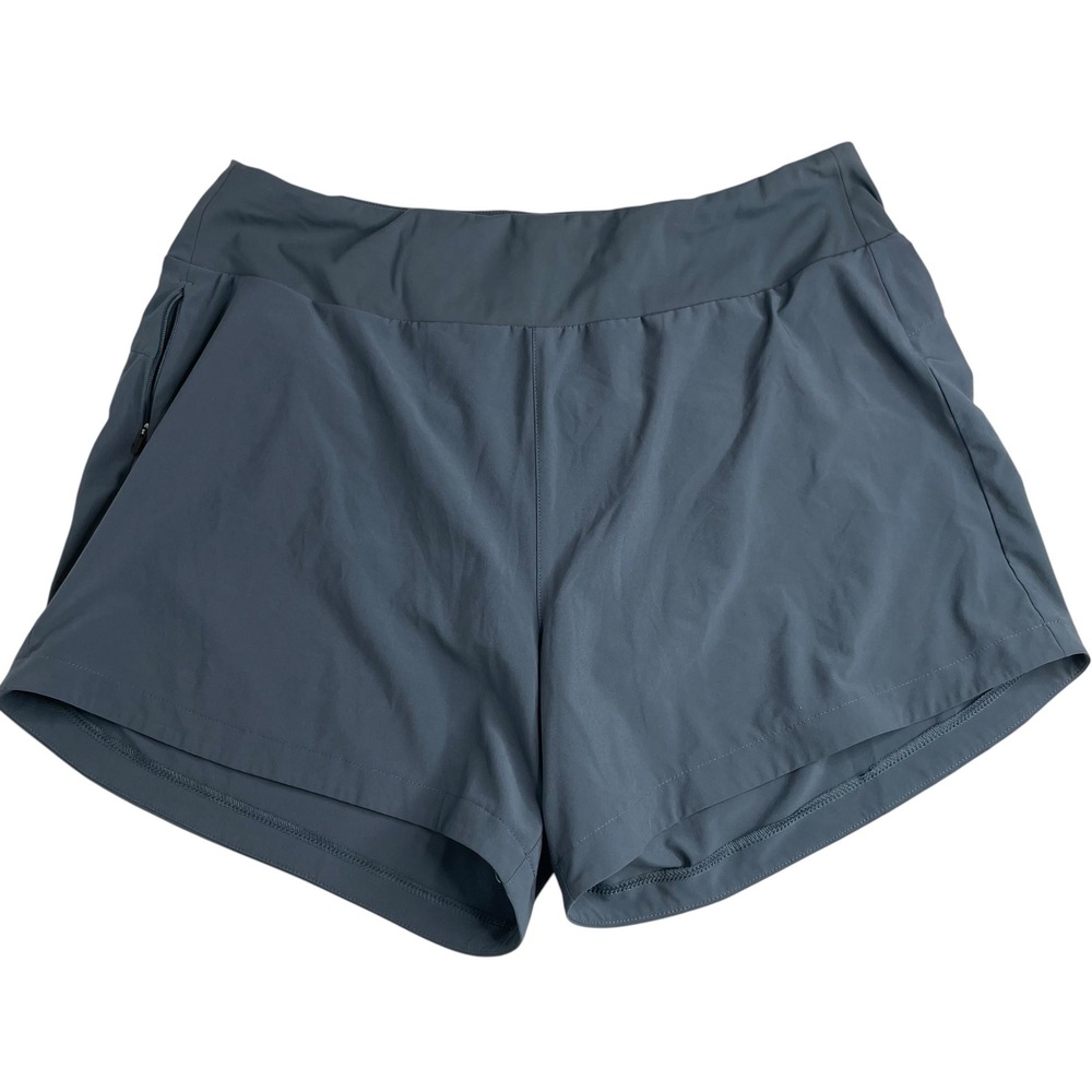 Free Fly Womens Breeze Active Short 5 Inch Blue Gray High Rise Size L 7605